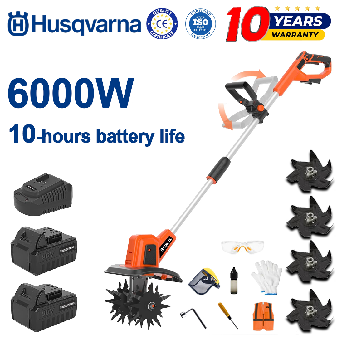 (Akumulatora darbības laiks: 10 stundas) 6000 W arkls + 96 V litija akumulators * 2 + ātrais lādētājs * 1 + arkla asmens * 4 + dažādi piederumi